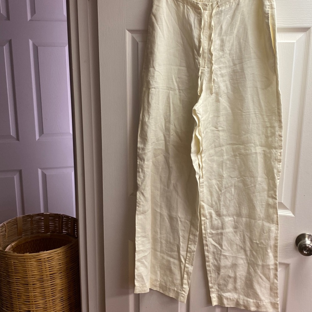 Liz Claiborne Sport Linen Cream pants
